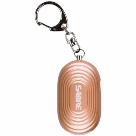 Sabre Rose Gold Personal Alarm With LED Light