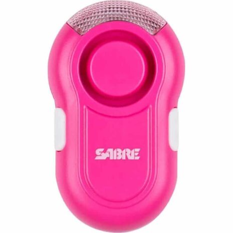 Sabre Pink Personal Alarm with Clip & LED Light