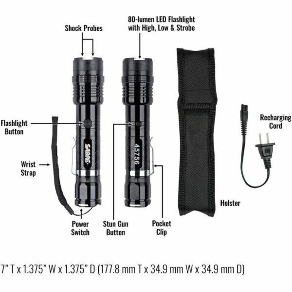 Sabre Tactical Stun Gun With LED Flashlight