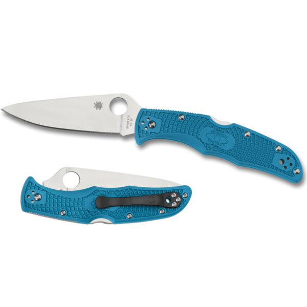 Spyderco Folding Knife - Blue - Delica 4 Flat Ground